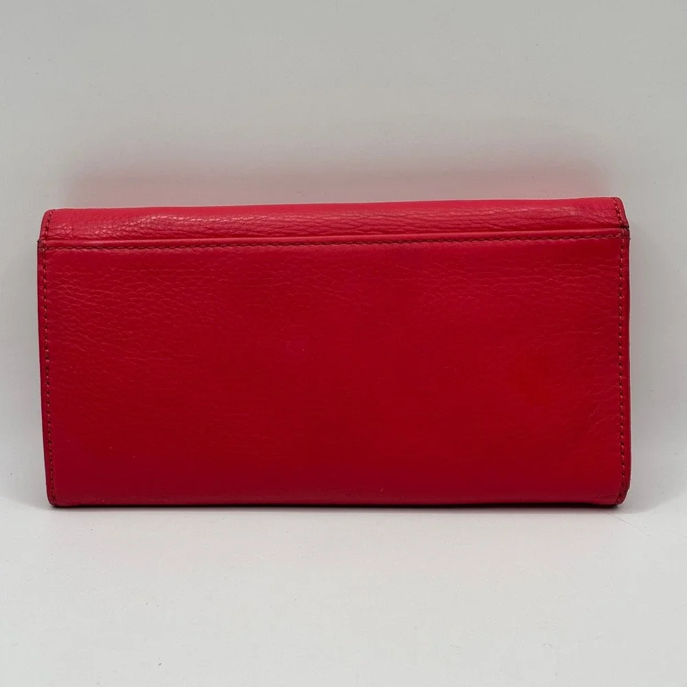 Marc by Marc Jacobs Standard Supply Workwear Flap Wallet Pink  Leather Gold